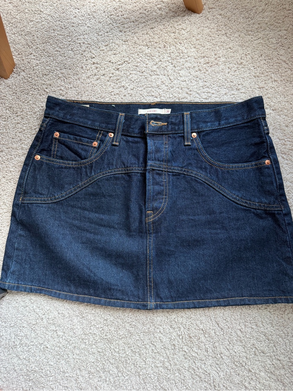 Levi's Dark Wash Icon Denim Mini Skirt